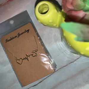 Paw Print Heart Beat Heart Necklace